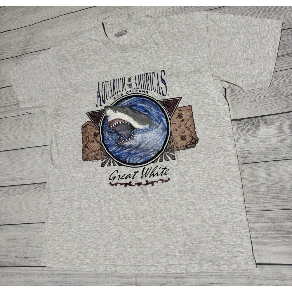 Vintage San Segal Shark Aquarium Of The Americas T Shirt Size XL New Orleans